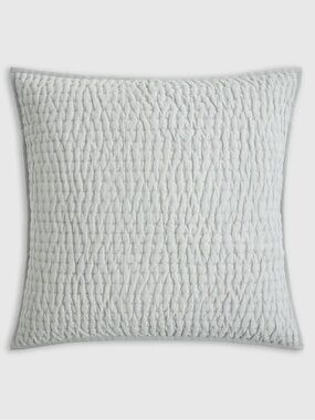 QUINCE European Linen Cotton Stitch Quilted Euro Sham Mist 7563